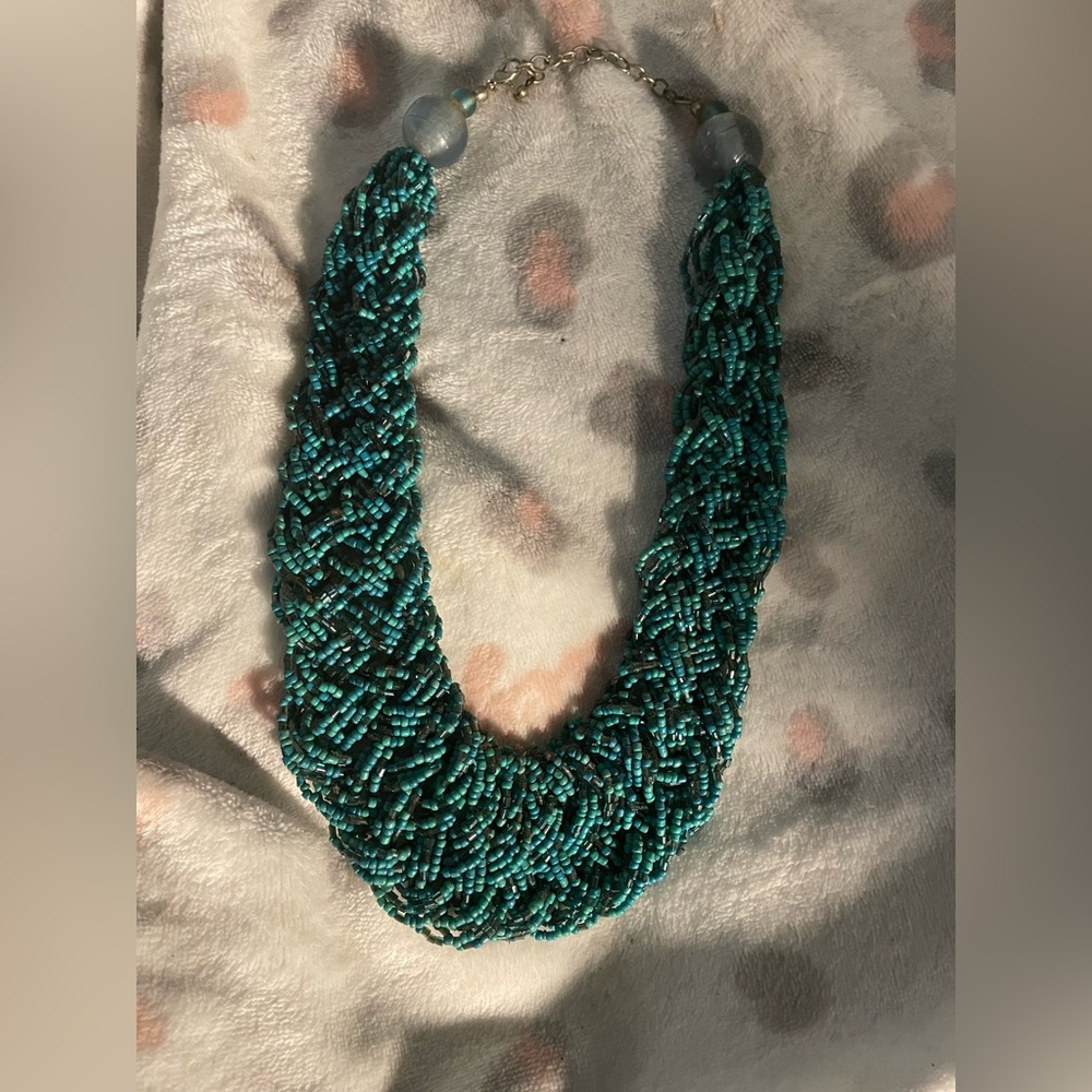 Target Teal Beaded Necklace